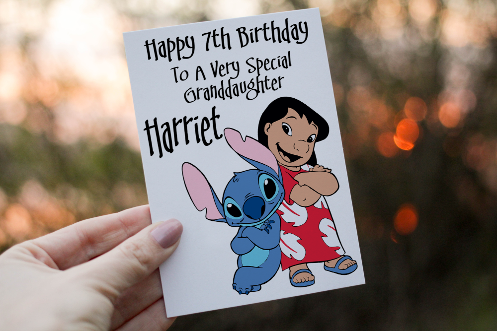 Lilo & Stitch Granddaughter Birthday Card - Click Image to Close